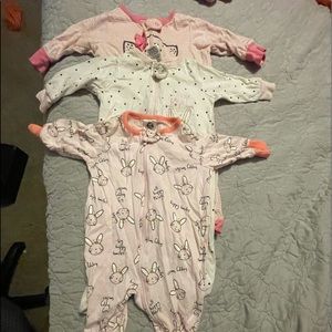 Gerber, Pink/white, 0-3 months